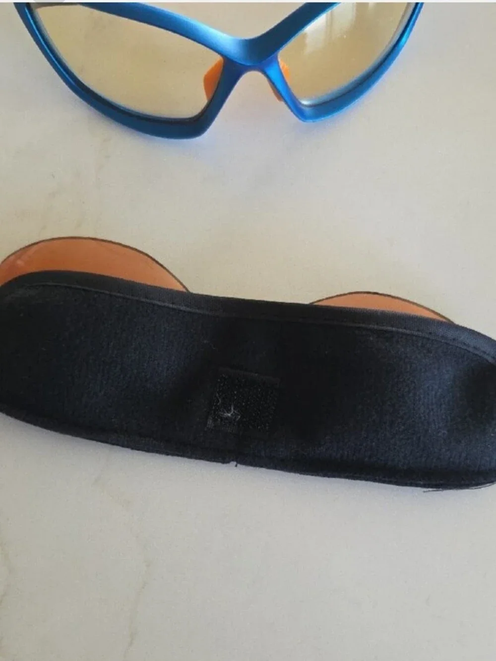 Shimano Blue Orange Sport Sunglasses with Amber Interchangeable Lenses